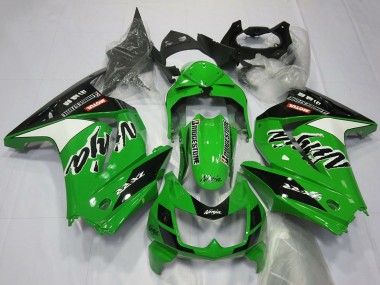 Shop 2008-2012 Kawasaki Ninja 250 Motorcycle Fairings - Green White Black