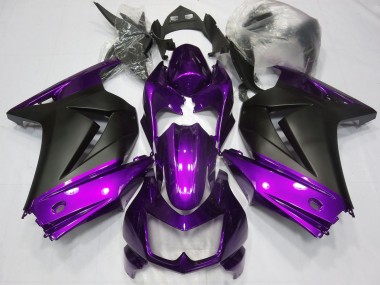 Shop 2008-2012 Kawasaki Ninja 250 Motorcycle Fairings - Purple Matte Black