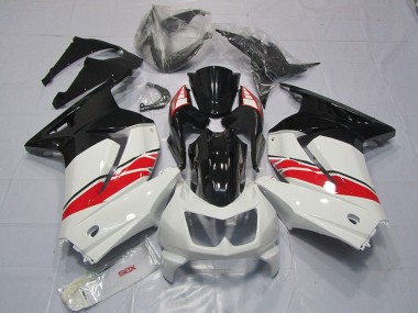 Shop 2008-2012 Kawasaki Ninja 250 Motorcycle Fairings - White Red Glossy Black Yama Style