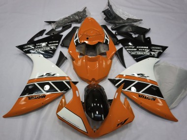 Shop 2012-2014 Yamaha R1 Motorcycle Fairings - Orange White Glossy Black