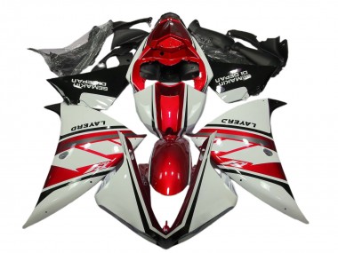 Shop 2012-2014 Yamaha R1 Motorcycle Fairings - White Red Black Layerd Semakin Didepan