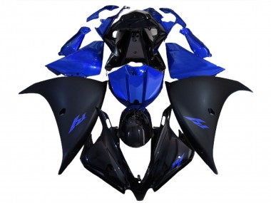 Shop 2012-2014 Yamaha R1 Motorcycle Fairings - Glossy Black Matte Black Blue