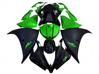Shop 2012-2014 Yamaha R1 Motorcycle Fairings - Glossy Black Matte Black Green