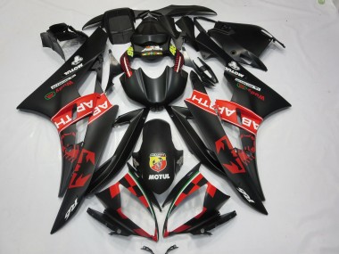 Shop 2006-2007 Yamaha R6 Motorcycle Fairings - Matte Black Red Abarth Motul Michelin