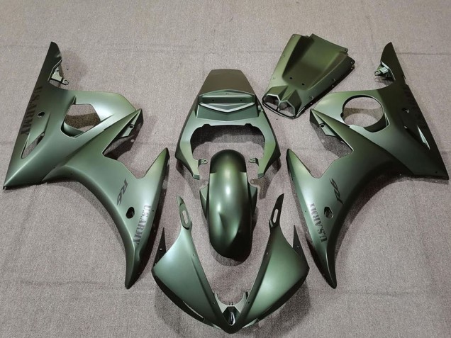 2003-2004 Yamaha R6 Motorcycle Fairings - Army Green