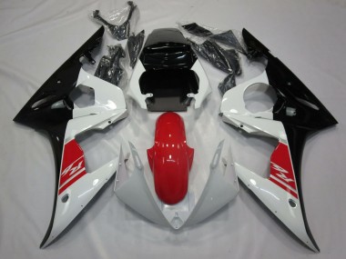 Shop 2005 Yamaha R6 Motorcycle Fairing - White Red Black