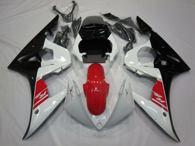 2005 Yamaha R6 Motorcycle Fairing - White Red Black