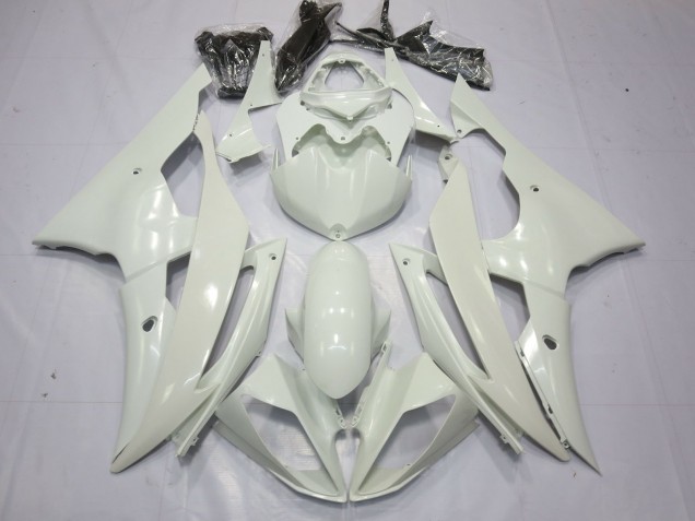 2008-2016 Yamaha R6 Motorcycle Fairings - Pearl White