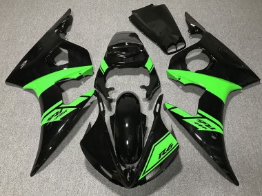 Shop 2003-2004 Yamaha R6 Motorcycle Fairings - Glossy Black Green