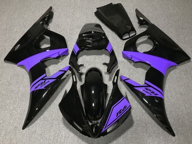 Shop 2003-2004 Yamaha R6 Motorcycle Fairings - Glossy Black Purple