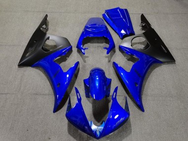 Shop 2005 Yamaha R6 Motorcycle Fairings - Blue Matte Black