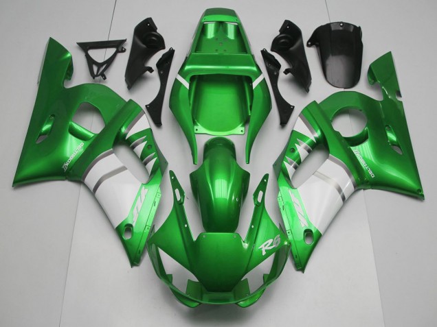 1998-2002 Yamaha R6 Motorcycle Fairings - Green White