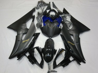 Shop 2008-2016 Yamaha R6 Motorcycle Fairings - Glossy Black Matte Black Blue Gold Decals