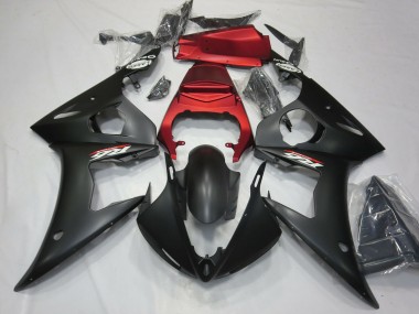 Shop 2003-2004 Yamaha R6 Motorcycle Fairings - Red Matte Black