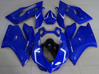 Shop 2011-2014 Ducati 1199 Motorcycle Fairings - Glossy Blue White