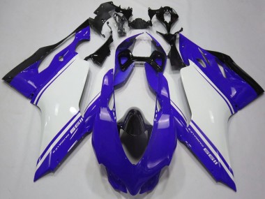 Shop 2011-2014 Ducati 1199 Motorcycle Fairings - Glossy Blue White Black