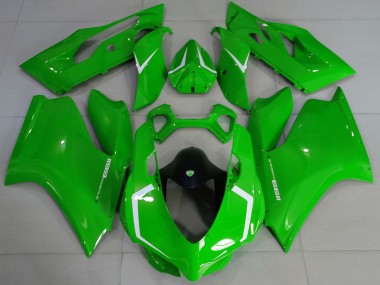 Shop 2011-2014 Ducati 1199 Motorcycle Fairings - Glossy Green White