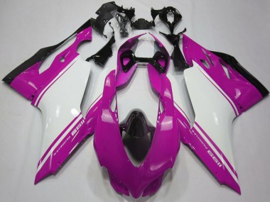 Shop 2011-2014 Ducati 1199 Motorcycle Fairings - Pink White Black