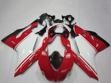 Shop 2011-2014 Ducati 1199 Motorcycle Fairings - White Red Black OEM Style