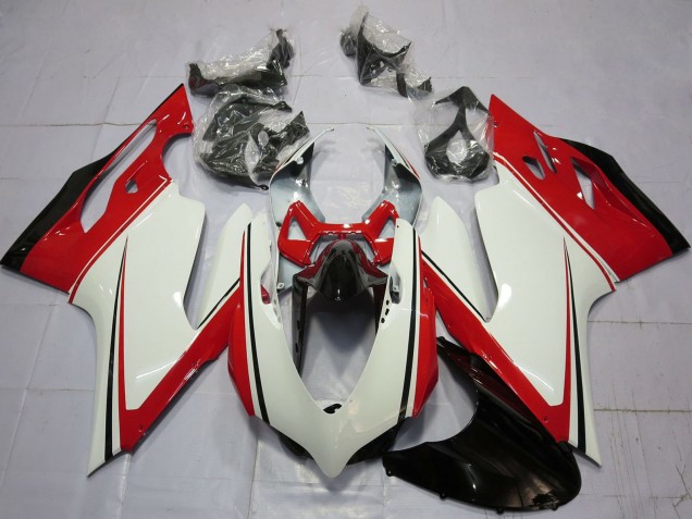 2011-2014 Ducati 899 1199 Motorcycle Fairings - White Red Green Glossy Black