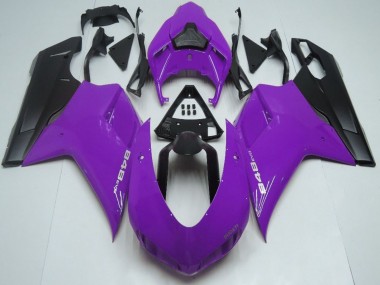 Shop 2007-2014 Ducati 848 Motorcycle Fairings - Purple Matte Black