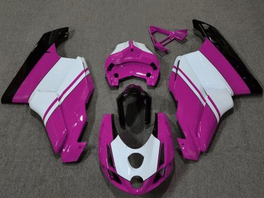 Shop 2003-2004 Ducati 749 999 Motorcycle Fairings - White Pink Glossy Black