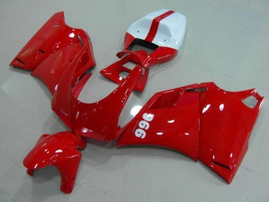 Shop 1993-2005 Ducati 996 Motorcycle Fairings - Glossy Red White