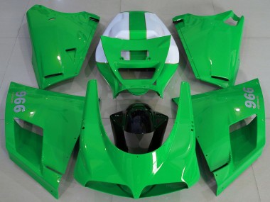 Shop 1993-2005 Ducati 996 Motorcycle Fairings - Glossy Green White