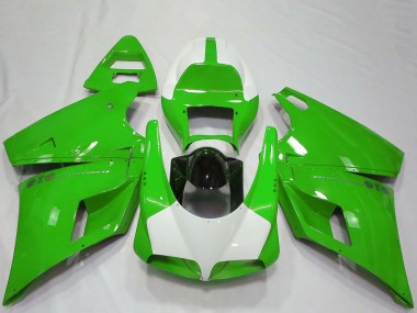 Shop 1993-2005 Ducati 916 Motorcycle Fairings - Green White Glossy Black Performance