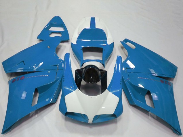 1993-2005 Ducati 916 Motorcycle Fairings - Light Blue Glossy Black