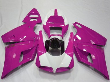 Shop 1993-2005 Ducati 916 Motorcycle Fairings - Pink White Glossy Black Performance