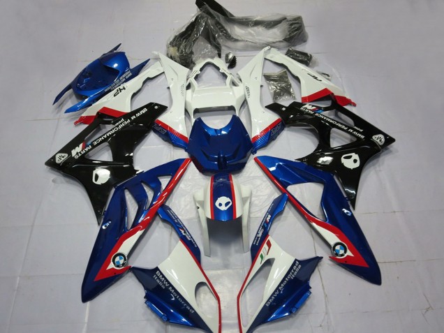 2009-2014 BMW S1000RR Bike Fairings - White Red Blue Glossy Black
