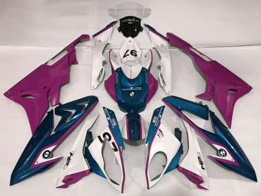 Shop 2009-2014 BMW S1000RR Motorcycle Fairings - White Purple Blue