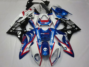 Shop 2009-2014 BMW S1000RR Motorcycle Fairings - White Red Blue Glossy Black GoldBet HP