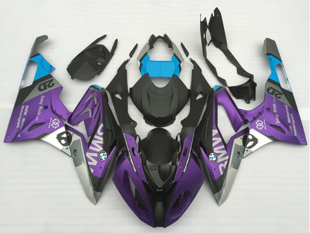 2017-2018 BMW S1000RR Motorcycle Fairings - Silver Purple Blue Matte Black