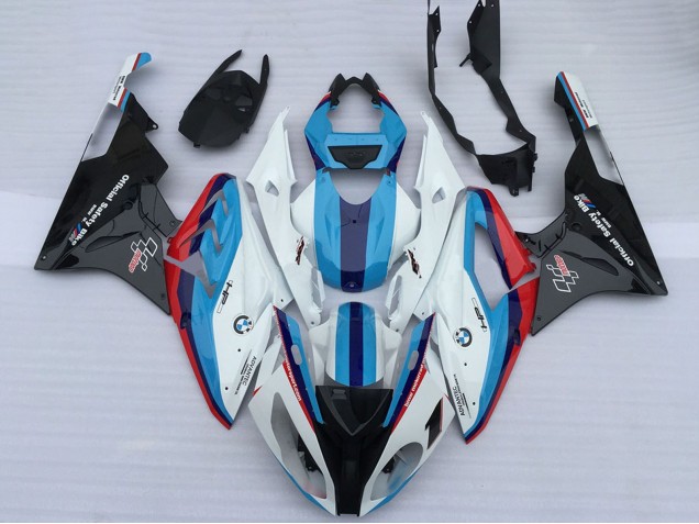 2009-2014 BMW S1000RR Motorcycle Fairings - White Red Light Blue Glossy Black OEM Style