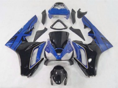 Shop 2006-2008 Triumph Daytona 675 Motorcycle Fairings - Blue Glossy Black