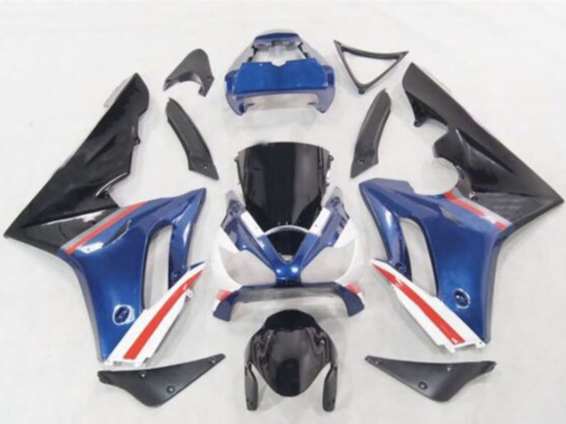 2006-2008 Triumph Daytona 675 Motorcycle Fairings - Blue White Red Glossy Black