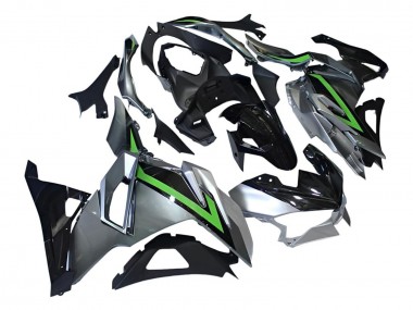 Shop 2024-2025 Kawasaki Ninja 500 EX500R Motorcycle Fairings - Grey Green Black