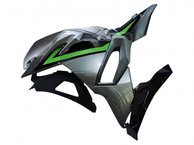 2024-2025 Kawasaki Ninja 500 EX500R Motorcycle Fairings - Grey Green Black