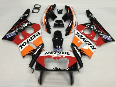 Shop 1987-1989 Honda CBR400RR NC23 Motorcycle Fairing - Orange White Red Glossy Black Repsol HRC