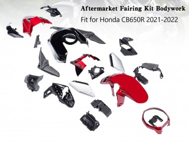 Shop 2019-2022 Honda CB650R Motorcycle Fairings - Black Red Silver