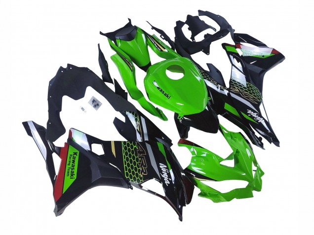 2019-2025 Kawasaki ZX25R ZX-25R Motorcycle Fairings - Green Black Red Honeycomb