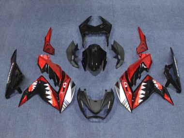 Shop 2015-2016 Kawasaki Z250/Z300 Motorcycle Fairings - Red White Glossy Black Shark