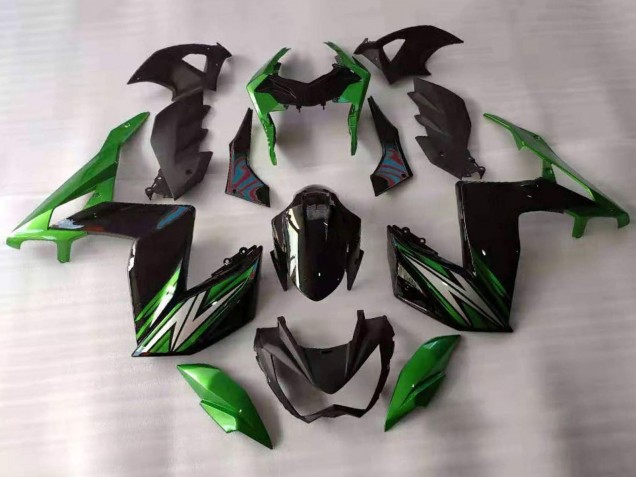 2015-2016 Kawasaki Z250/Z300 Motorcycle Fairings - Green Black White
