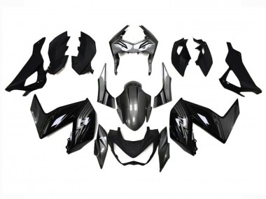 Shop 2015-2016 Kawasaki Z250/Z300 Motorcycle Fairings - Glossy Black Grey