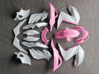 Shop 2015-2016 Kawasaki Z250/Z300 Motorcycle Fairings - White Pink