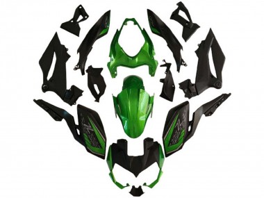 Shop 2018-2024 Kawasaki Z400 Motorcycle Fairings - Green Matte Black