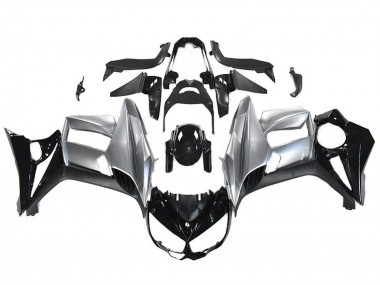 Shop 2010-2016 Kawasaki Z1000SX Motorcycle Fairings - Glossy Black Silver