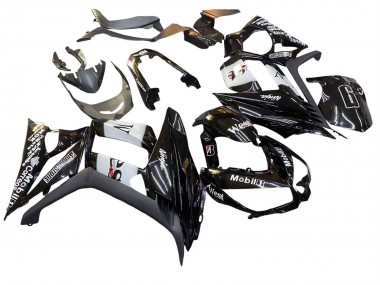 Shop 2010-2016 Kawasaki Z1000SX Motorcycle Fairings - Glossy Black Gold White Mobil West